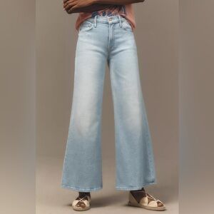 MOTHER Light Blue Wide Leg Flare high waist Jeans - super soft and stretchy